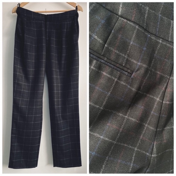 See U Soon Pants - See U Soon Straight Leg Pant Checked Black
Classic New Size 6 Plaid Trousers